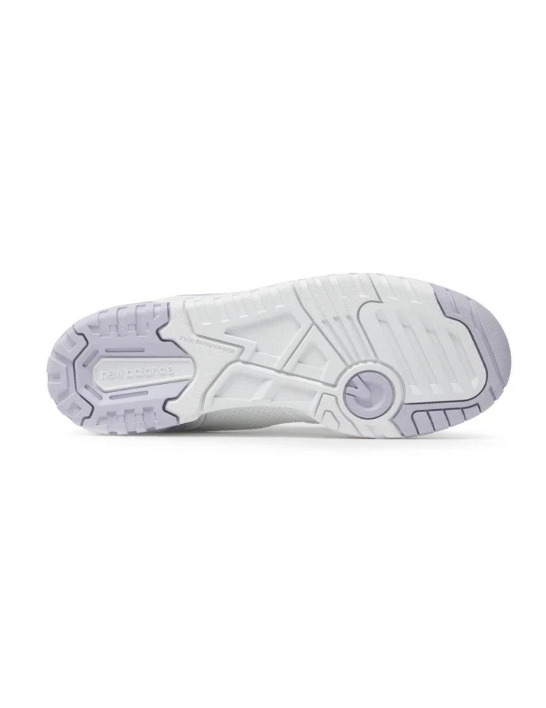 Zapatillas New Balance 550 blanca y lila para mujer