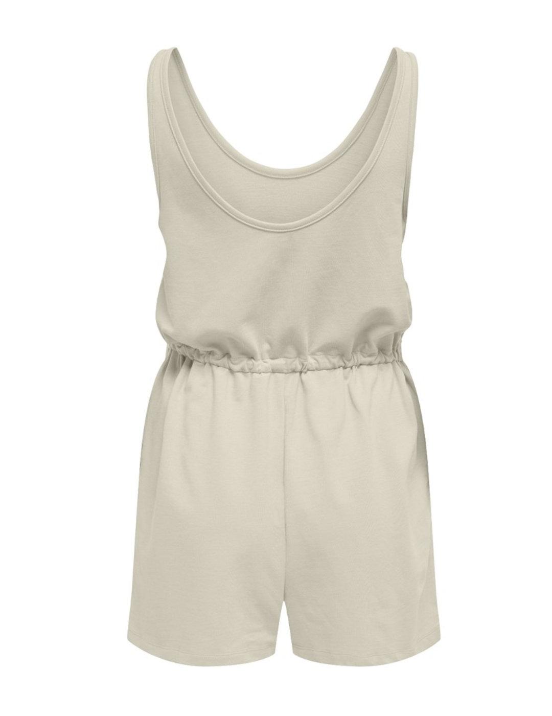 Mono Only Ellie crudo de tela de tirantes anchos para mujer