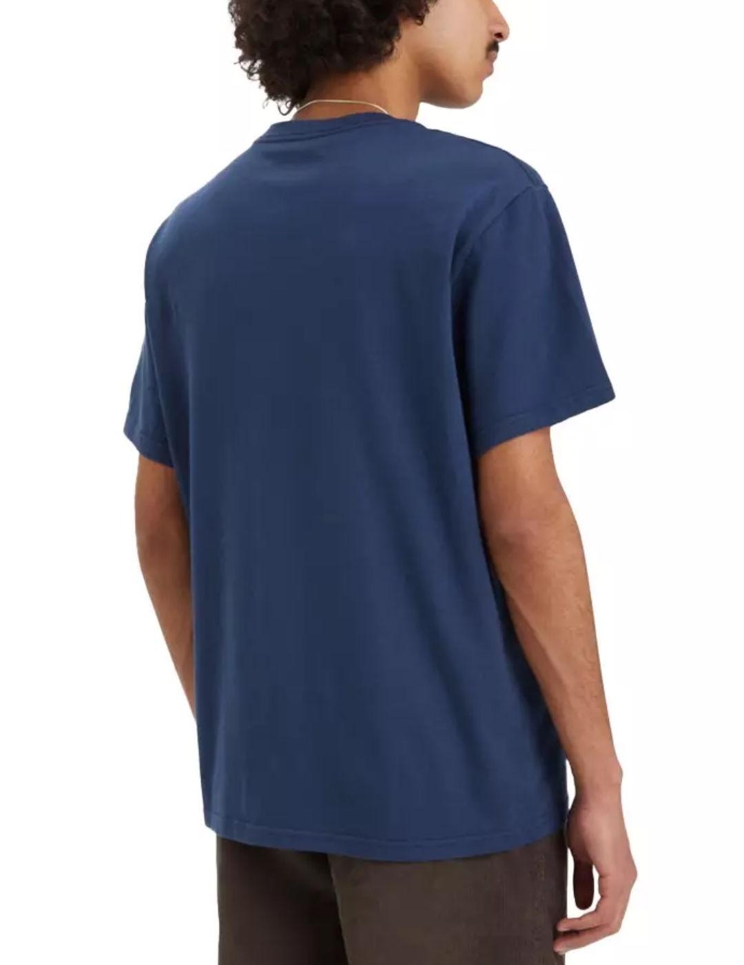 Camiseta Levi´s relaxed azul logo de hombre-S   f