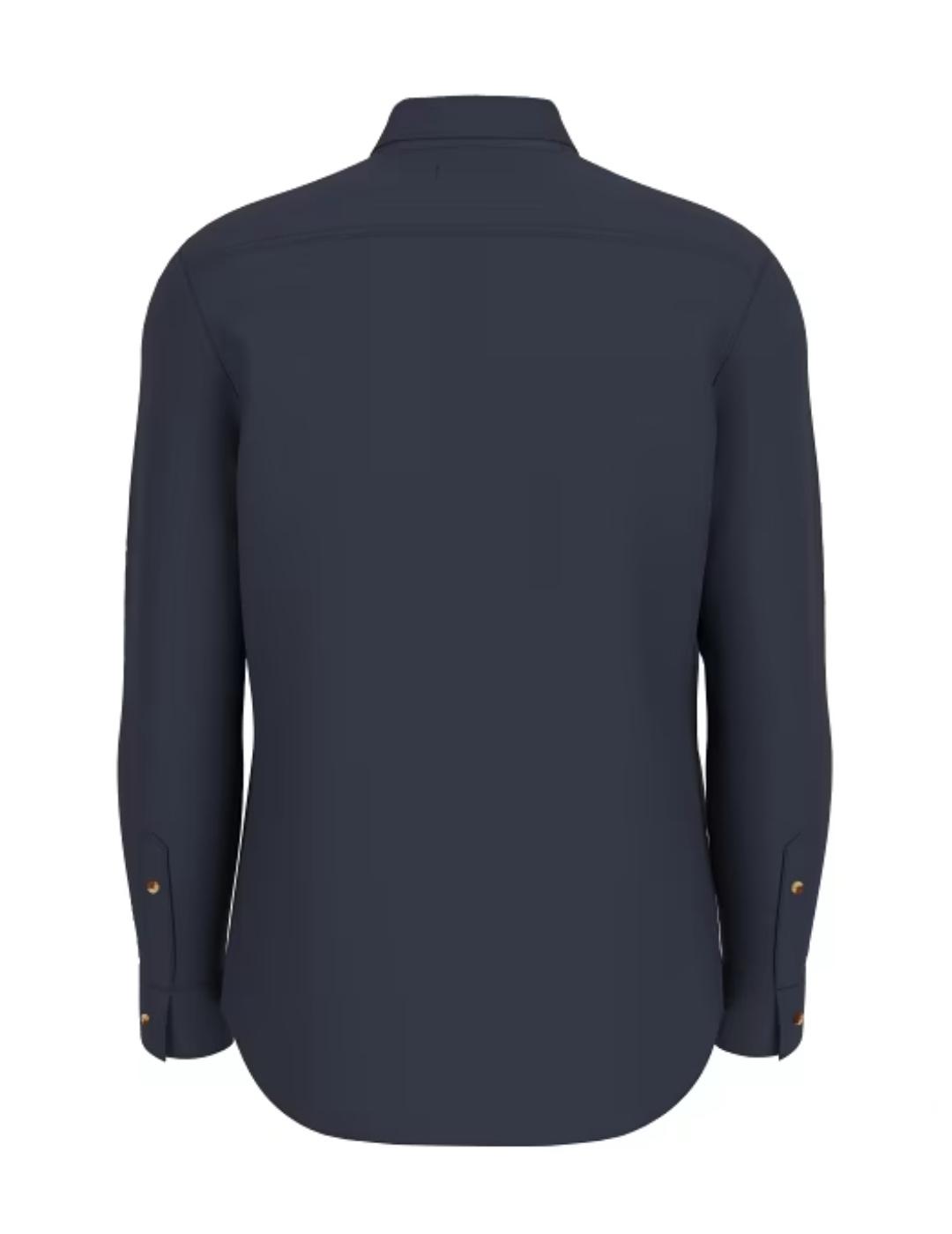 Camisa Guess Jeans Pockets azul marino slim fit para hombre