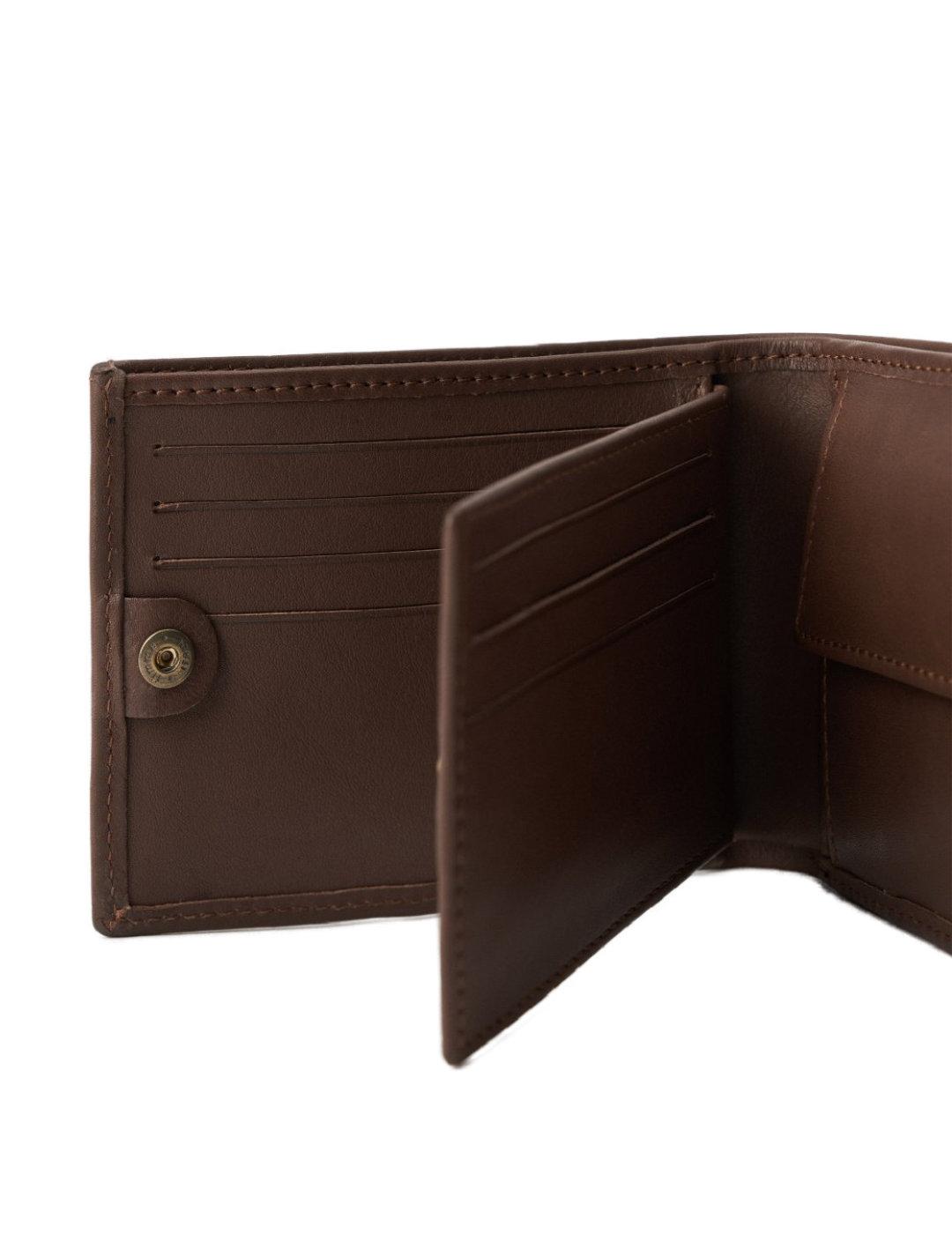 Cartera Salsa de cuero marrón de hombre-&