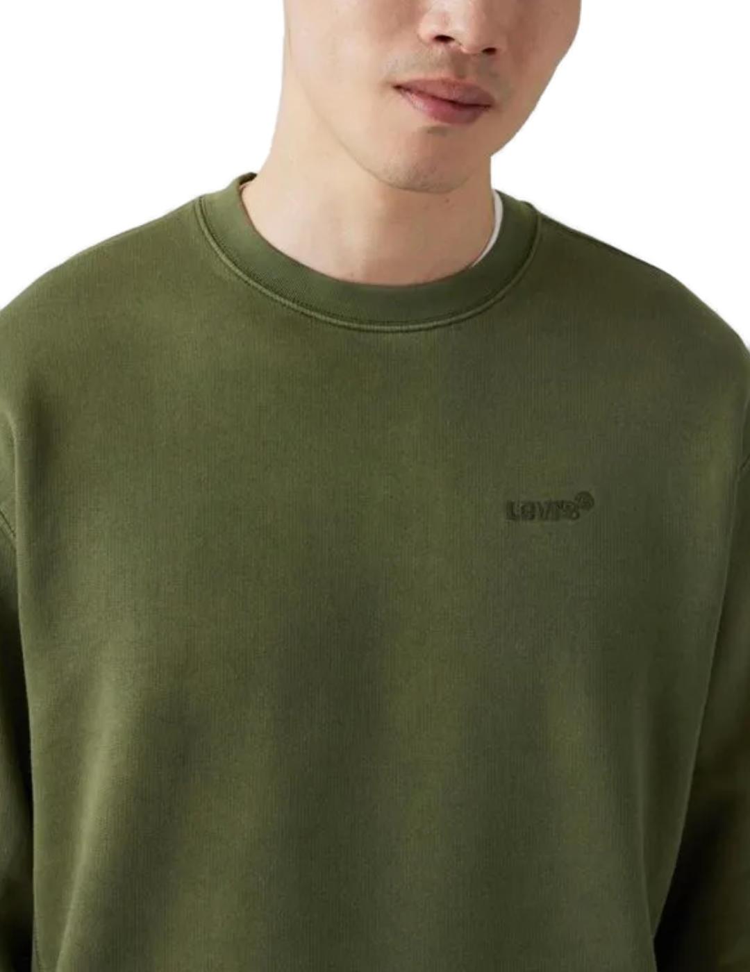 Sudadera Levi's Authentic Crew Green de hombre