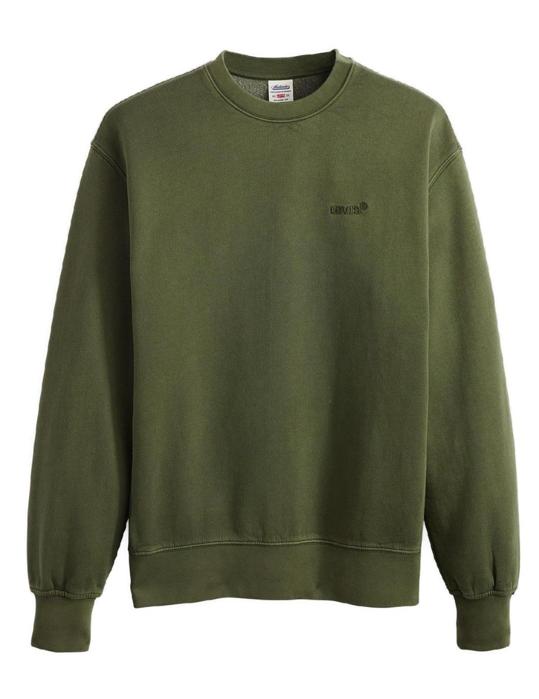Sudadera Levi's Authentic Crew Green de hombre