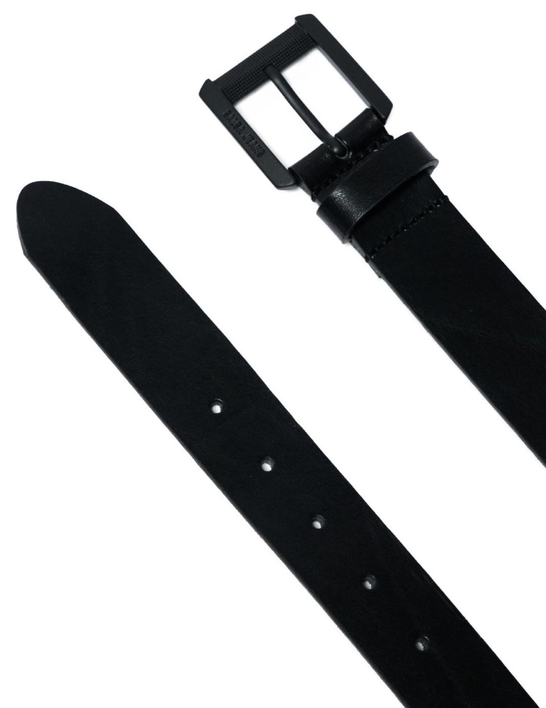 Cinturón Salsa negro piel cierre de hebilla para hombre