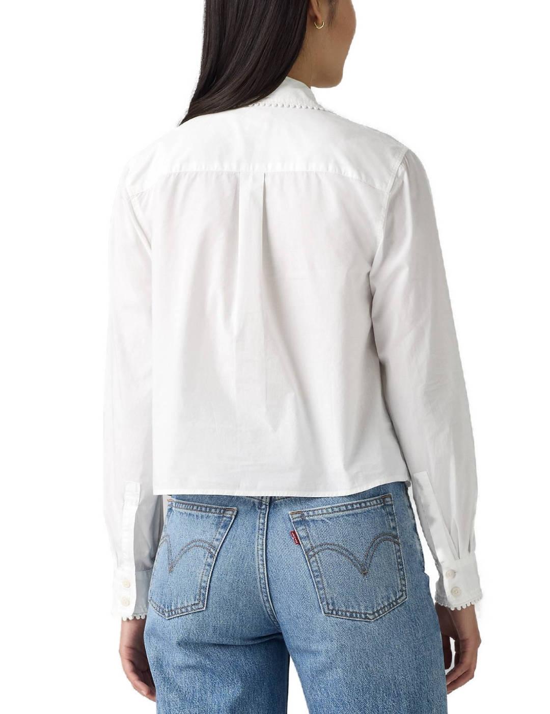 Camisa Levi's white con bordados de mujer-Sg
