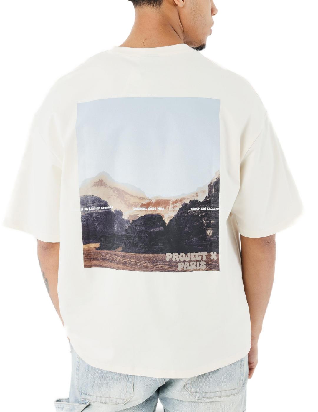Camiseta Project x Paris crudo manga corta para hombre