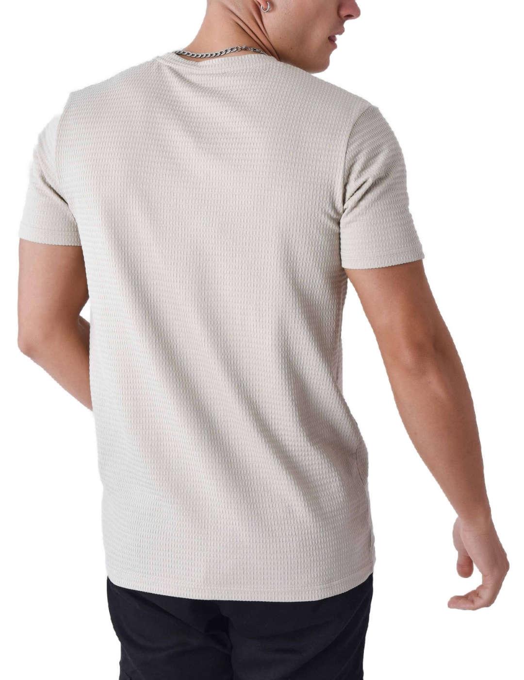 Camiseta Project X Paris textura beige manga corta de hombre
