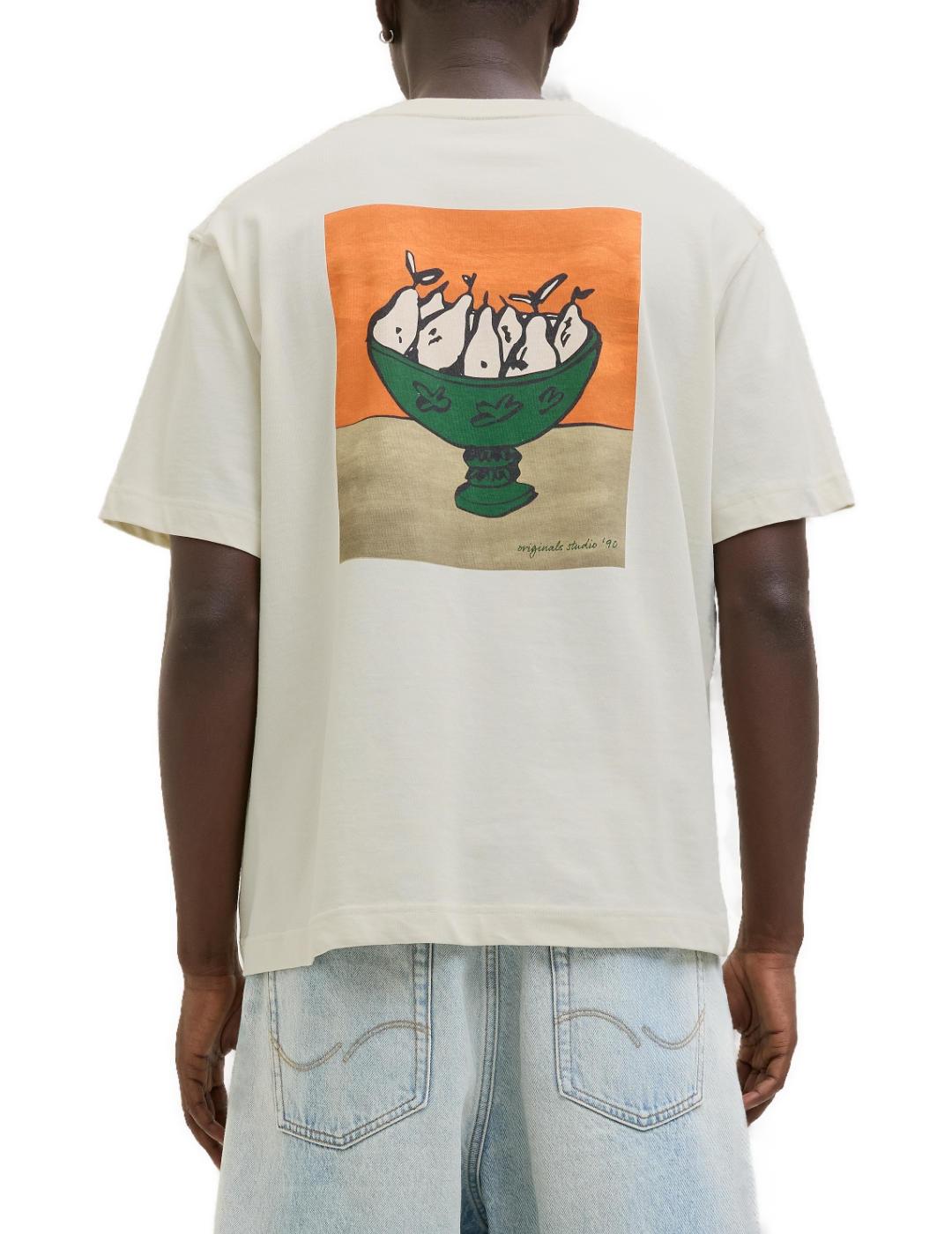 Camiseta Jack&Jones Marrakesh beige manga corta para hombre