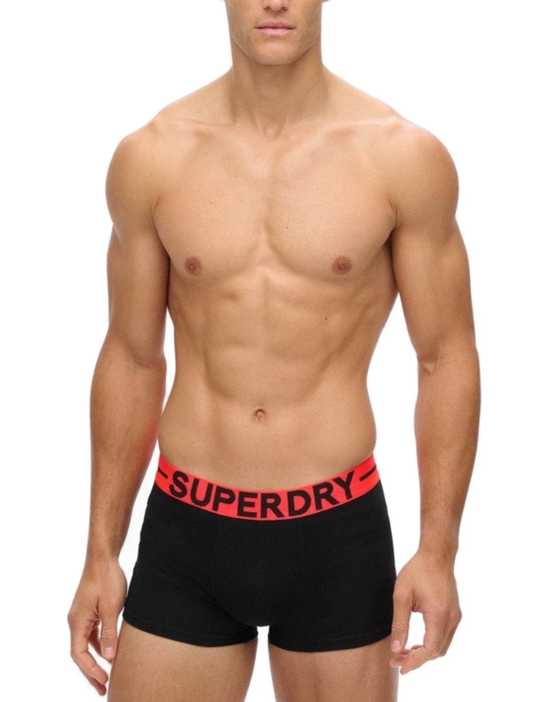 Íntimo Superdry pack3 boxer gris y negro para hombre