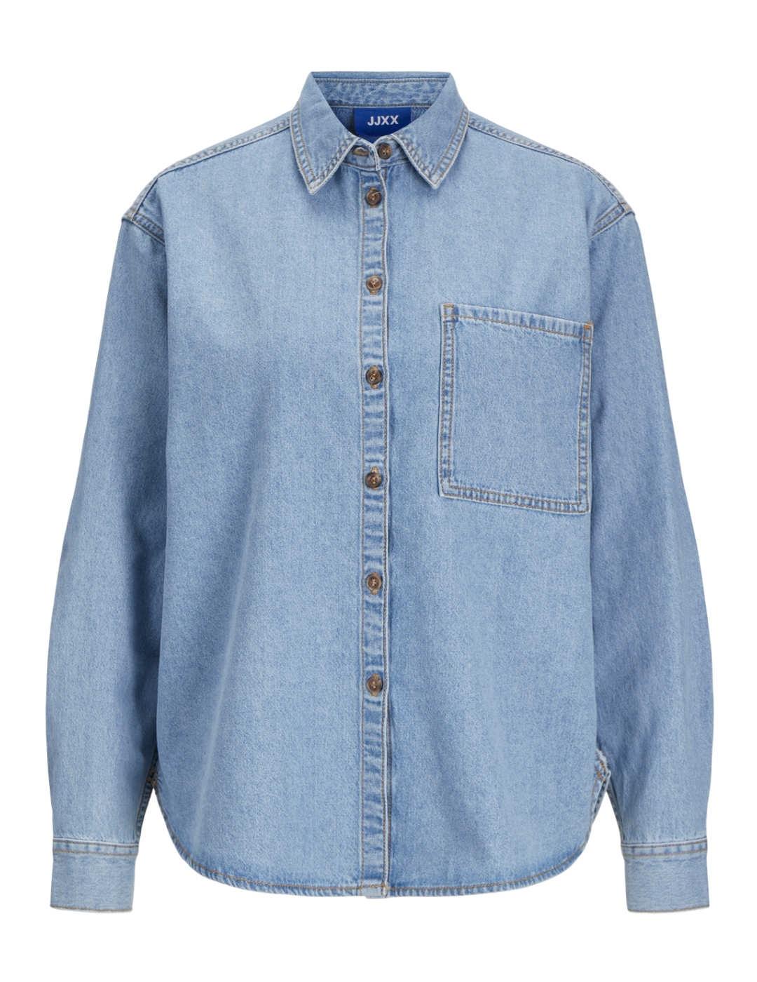 Camisa JJXX Jade denim azul claro comfort para mujer
