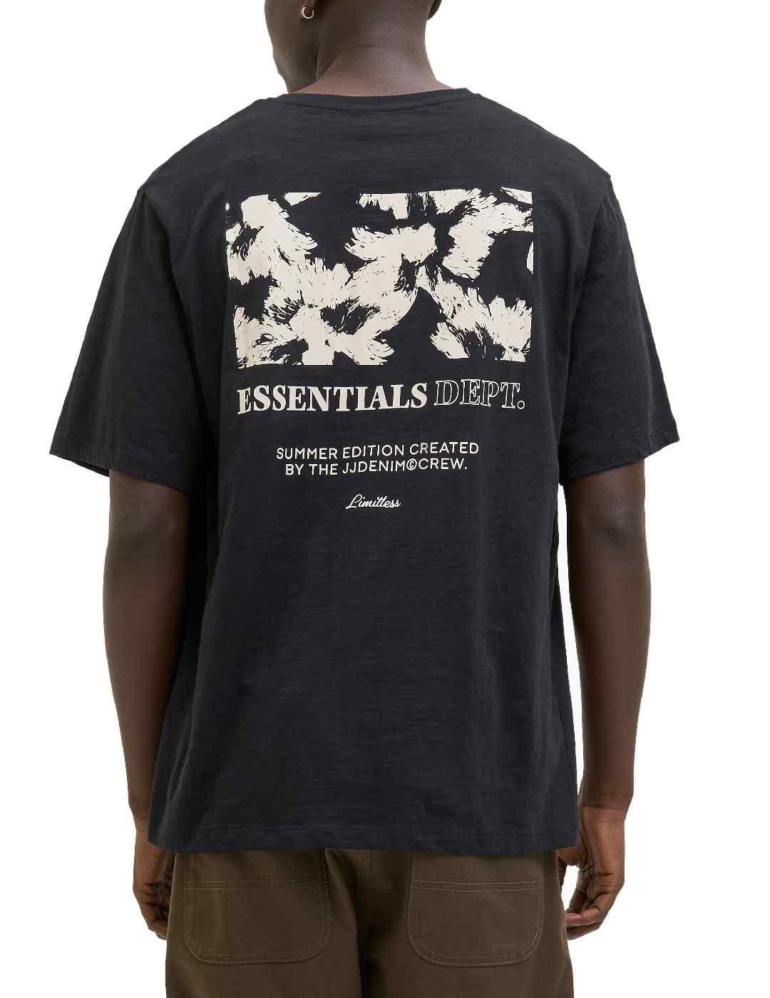 Camiseta Jack&Jones Jeff negro manga corta para hombre