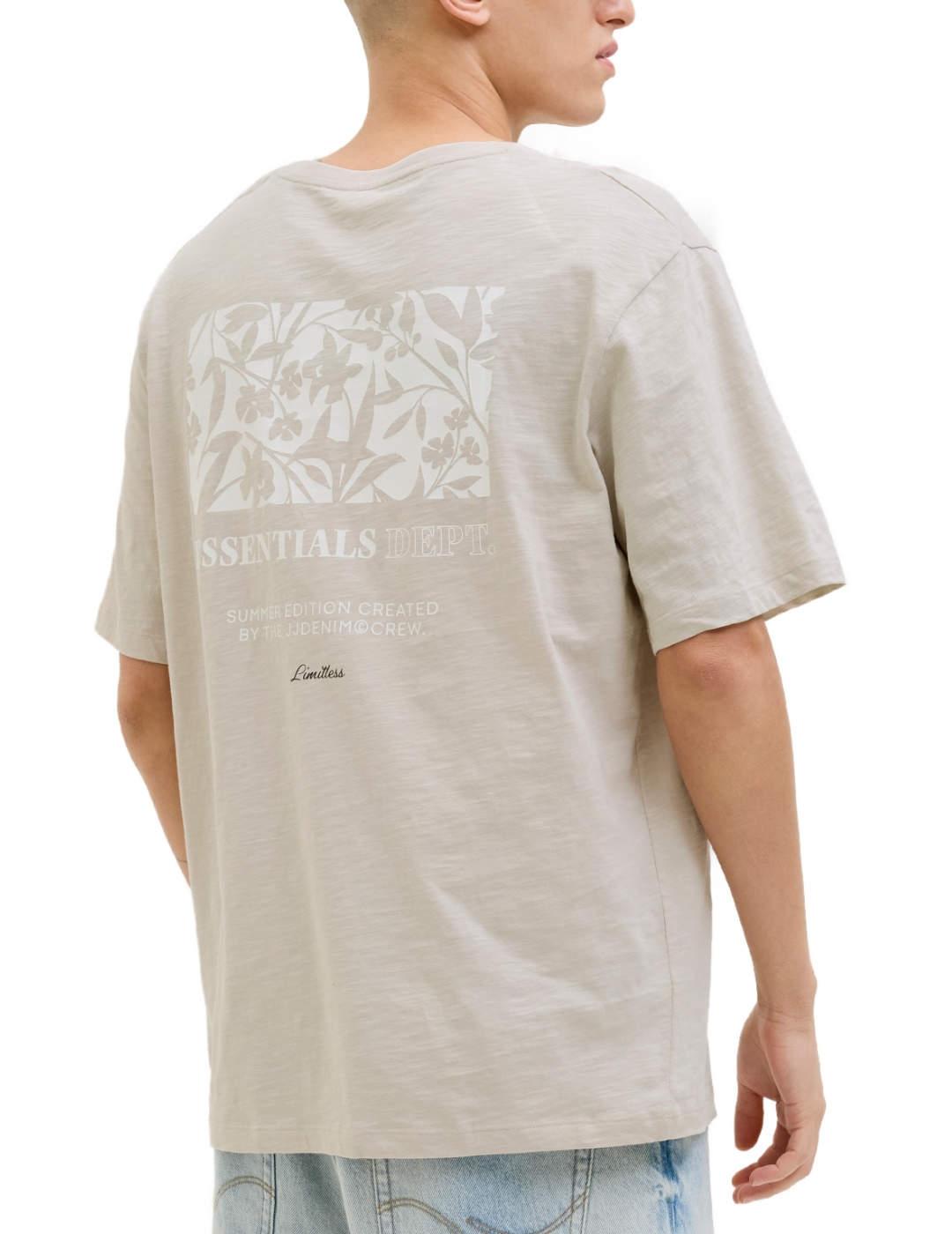 Camiseta Jack&Jones Jeff beige manga corta para hombre