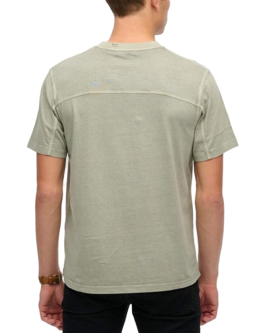 Camiseta Superdry con bolsillo verde manga corta para hombre
