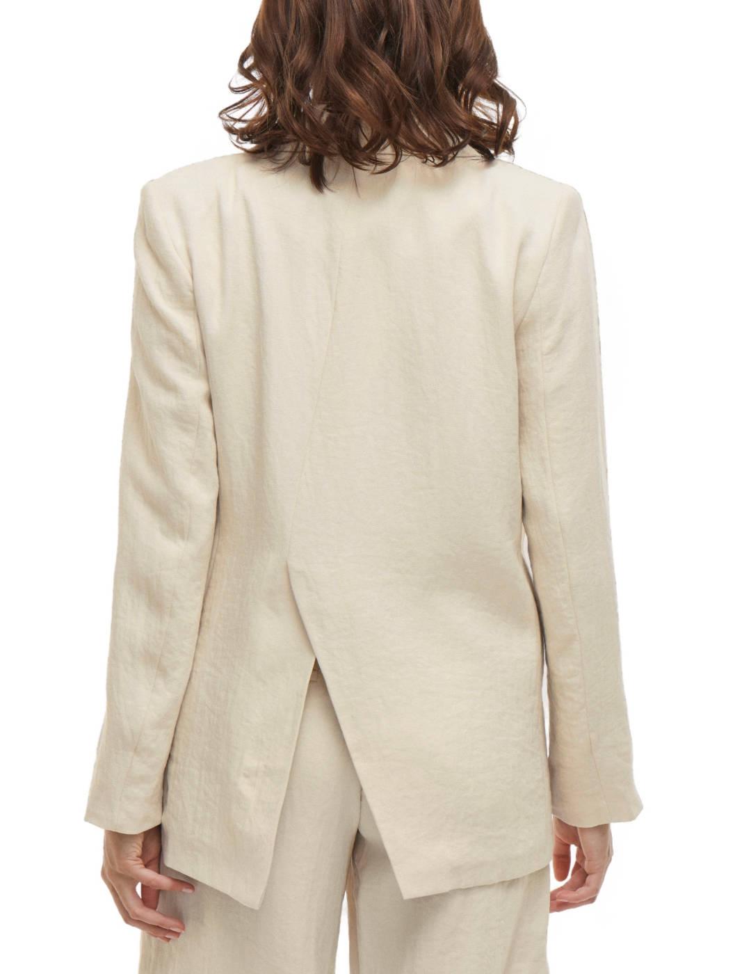 Chaqueta blazer Vila Flea blanco roto para mujer