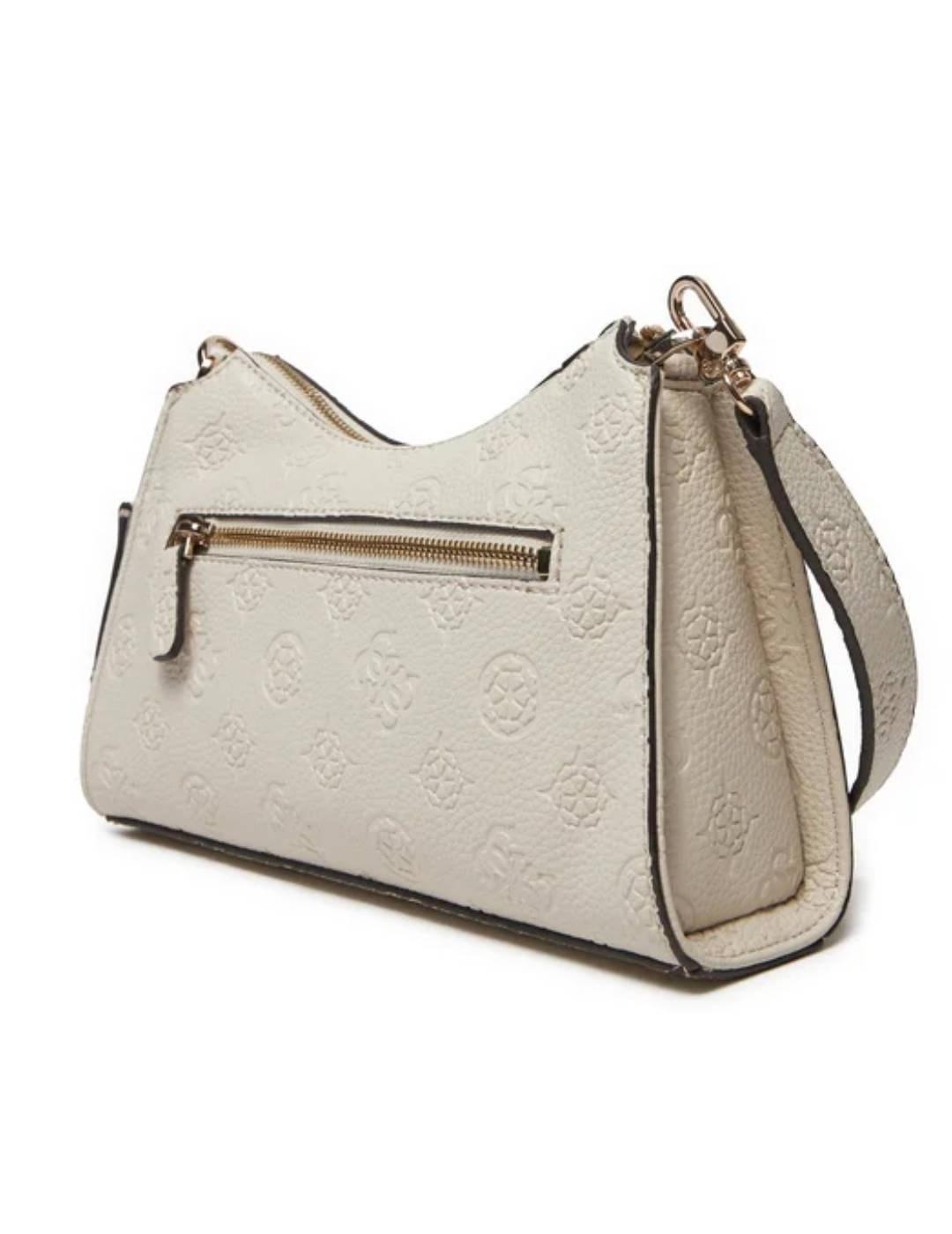 Bolso bandolera Guess Cresidia blanco roto logo para mujer