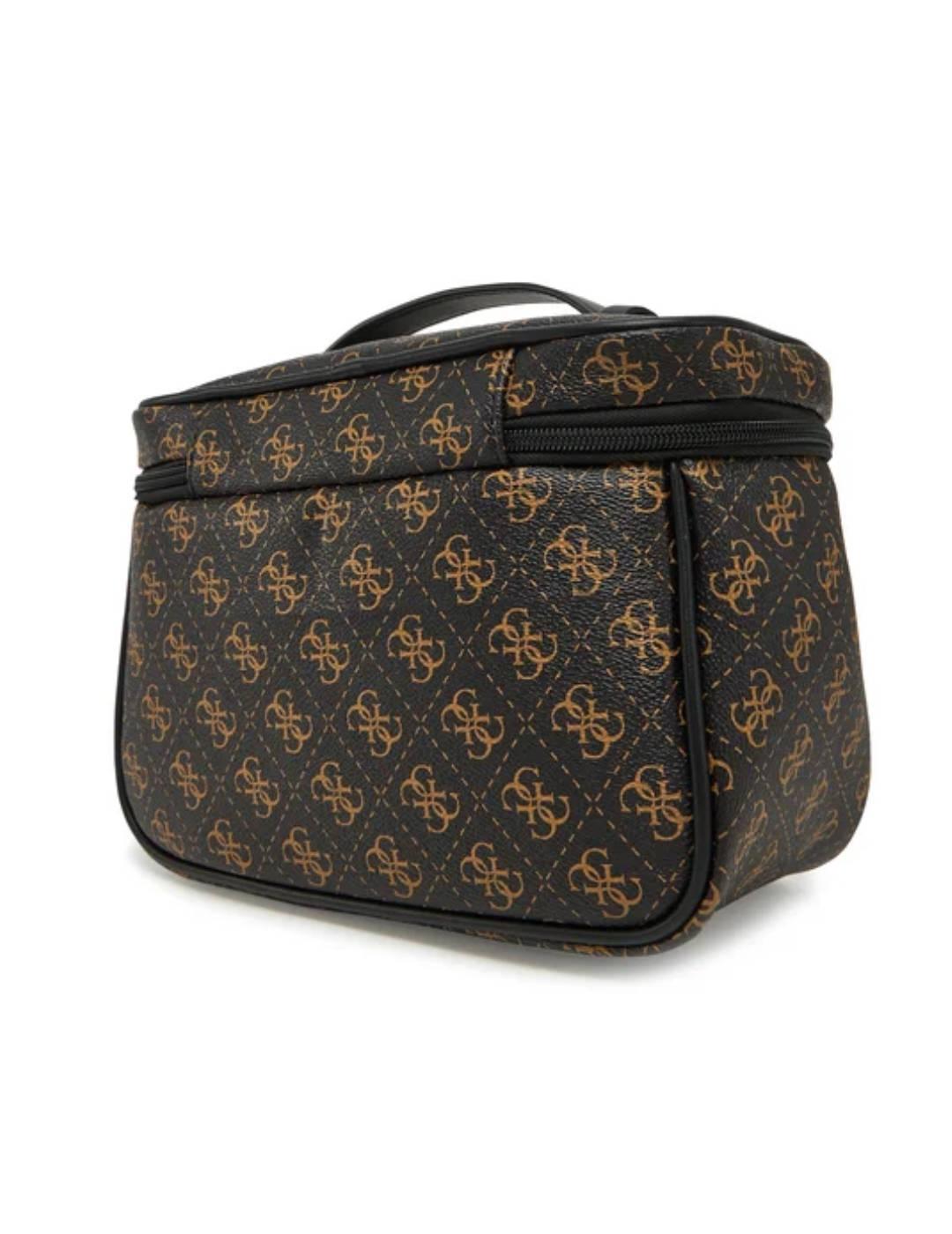 Neceser Guess Jesco marrón logotipo para mujer