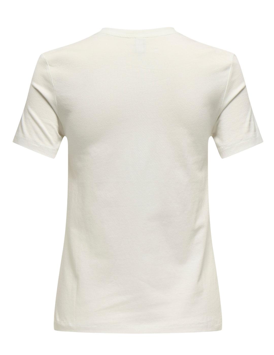 Camiseta Only Filippa blanco manga corta para mujer