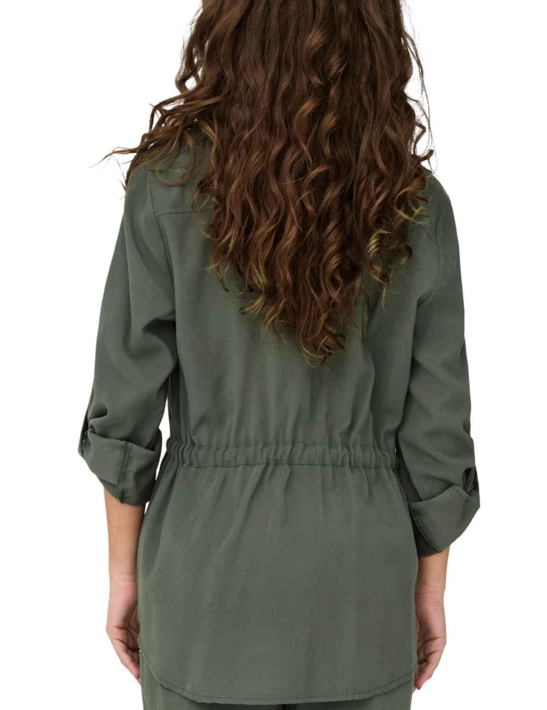 Chaqueta Only Aris cargo verde militar para mujer