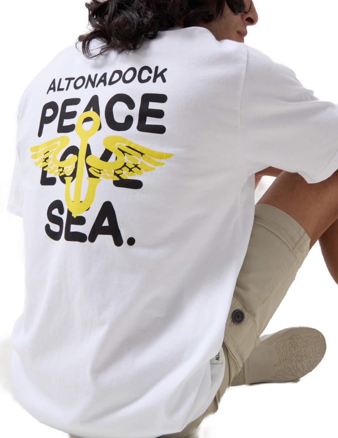 Camiseta Altonadock blanco manga corta para hombre