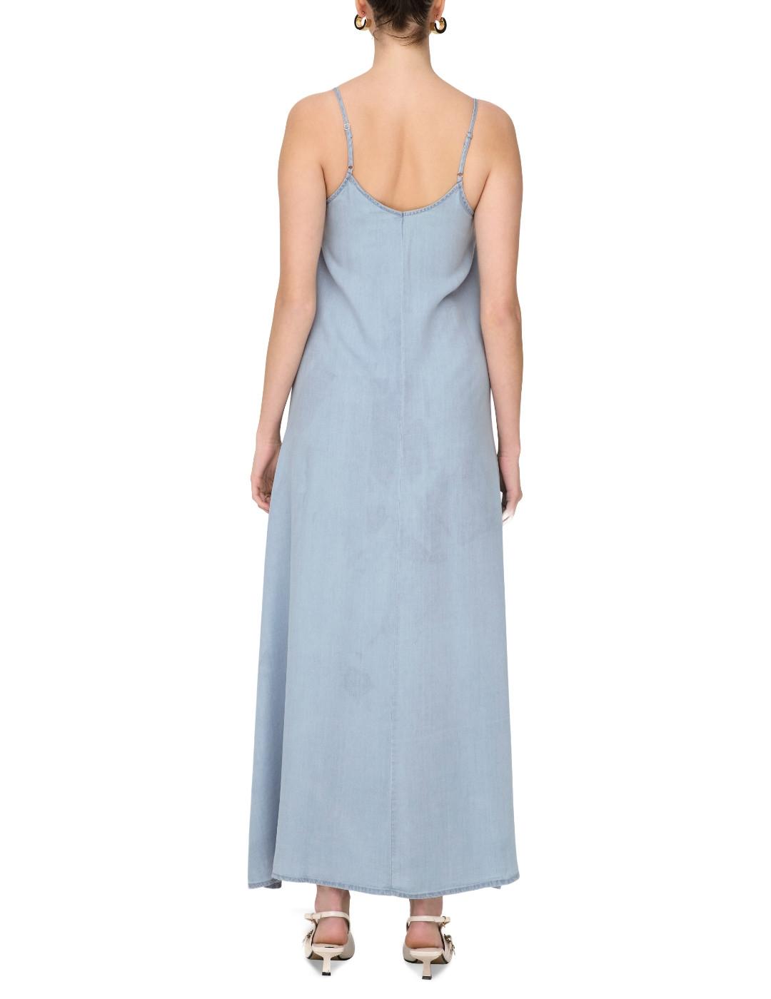 Vestido Only Charis maxi azul claro tirante fino para mujer