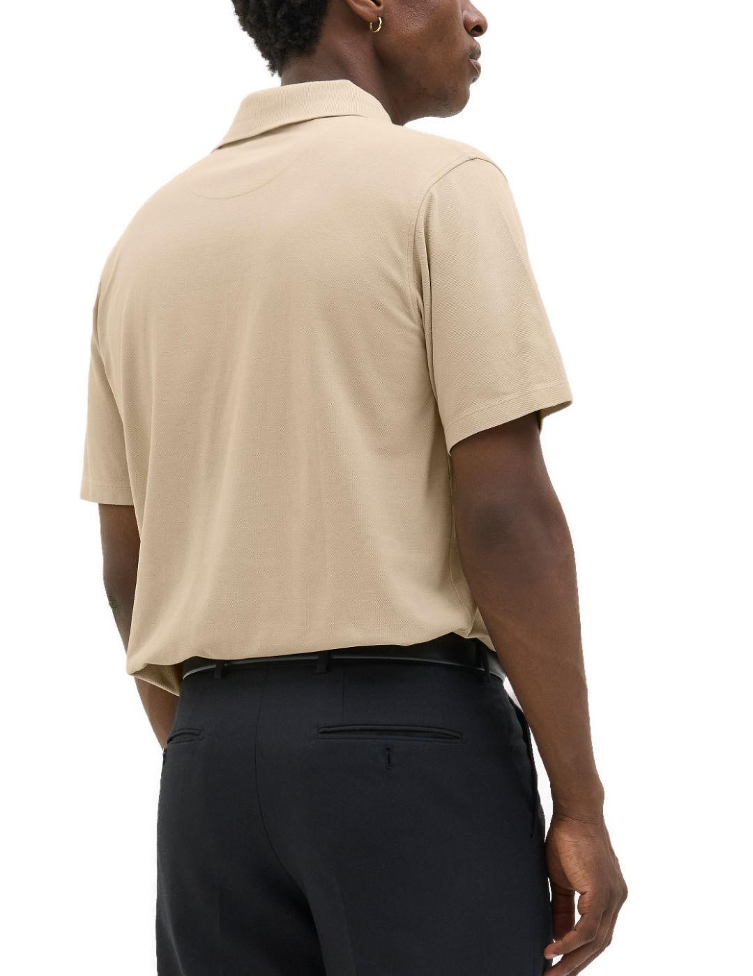 Polo Jack&Jones Bluwilliam beige manga corta para hombre