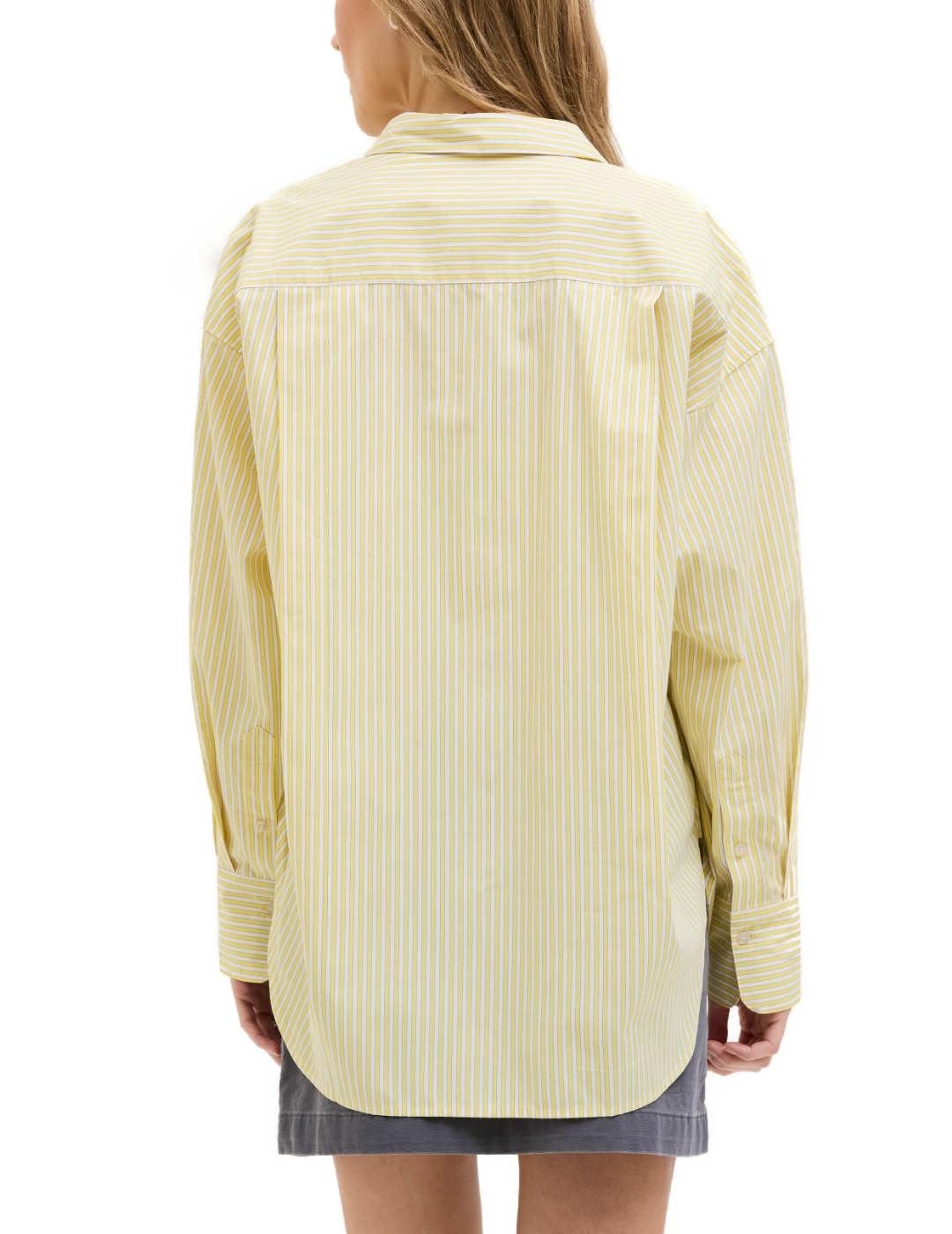 Camisa JJXX Jamie Relaxed rayas amarilla para mujer
