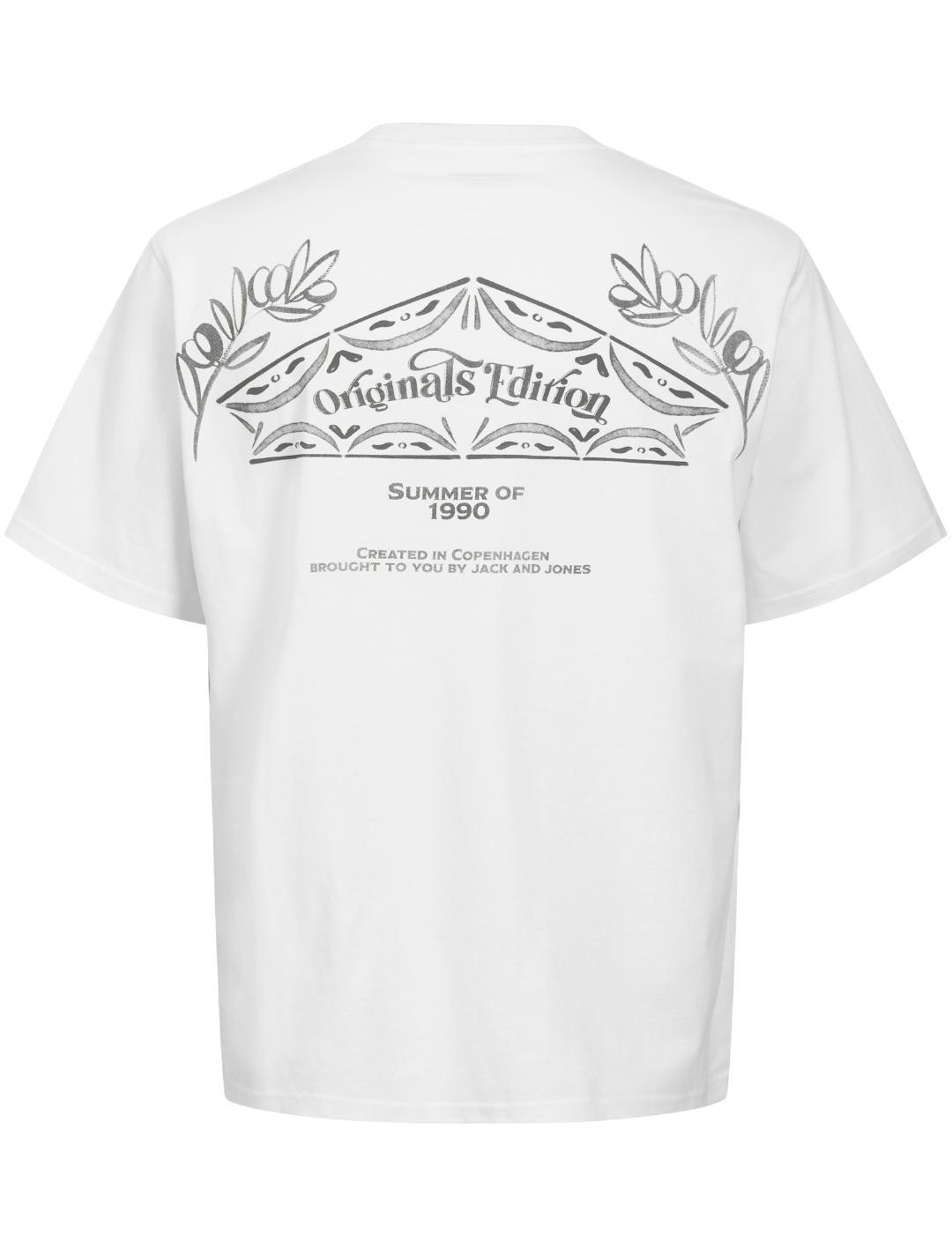 Camiseta Jack&Jones Acapulco blanca manga corta para hombre