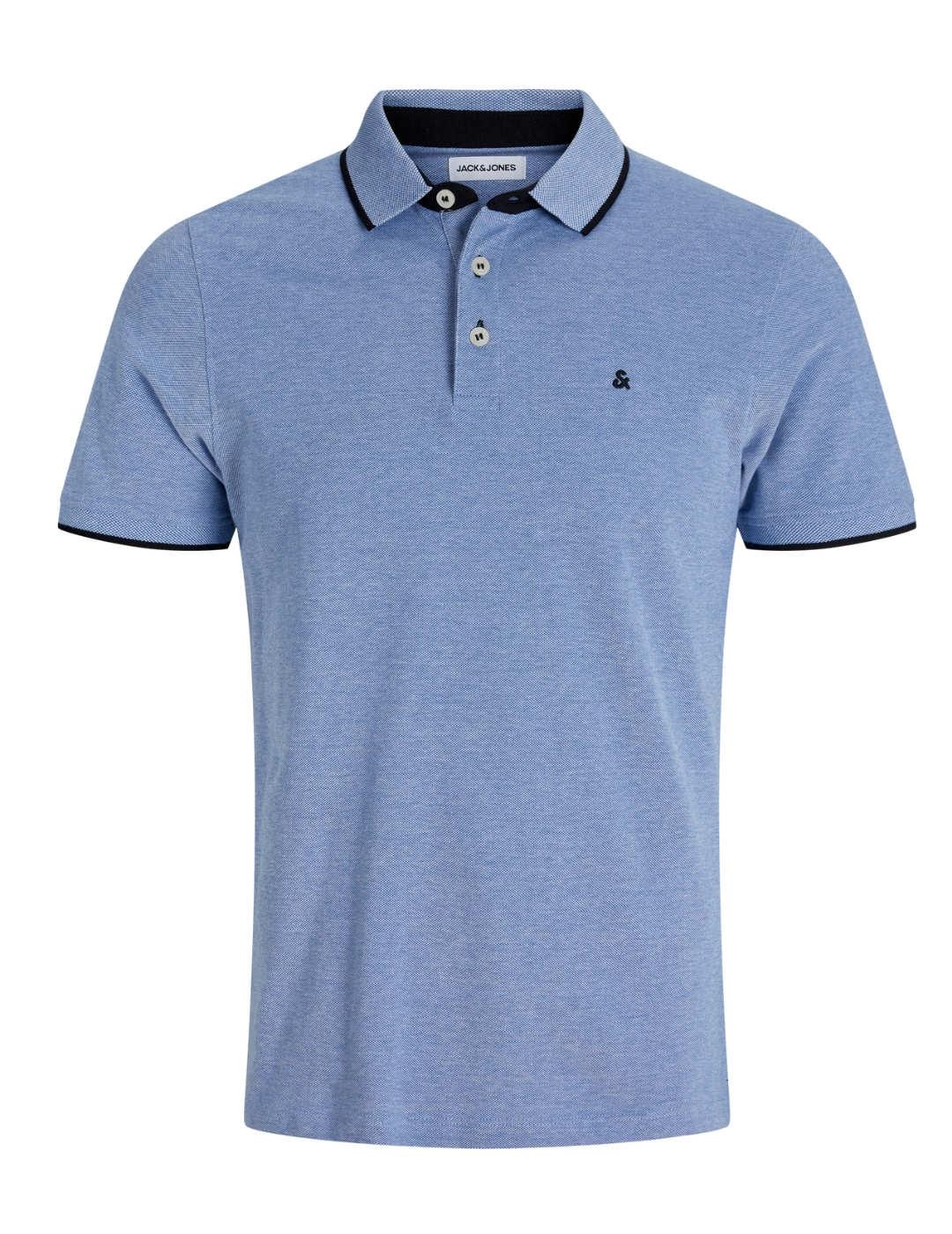 Polo Jack/df01Jones Paulos azul claro manga corta de hombre