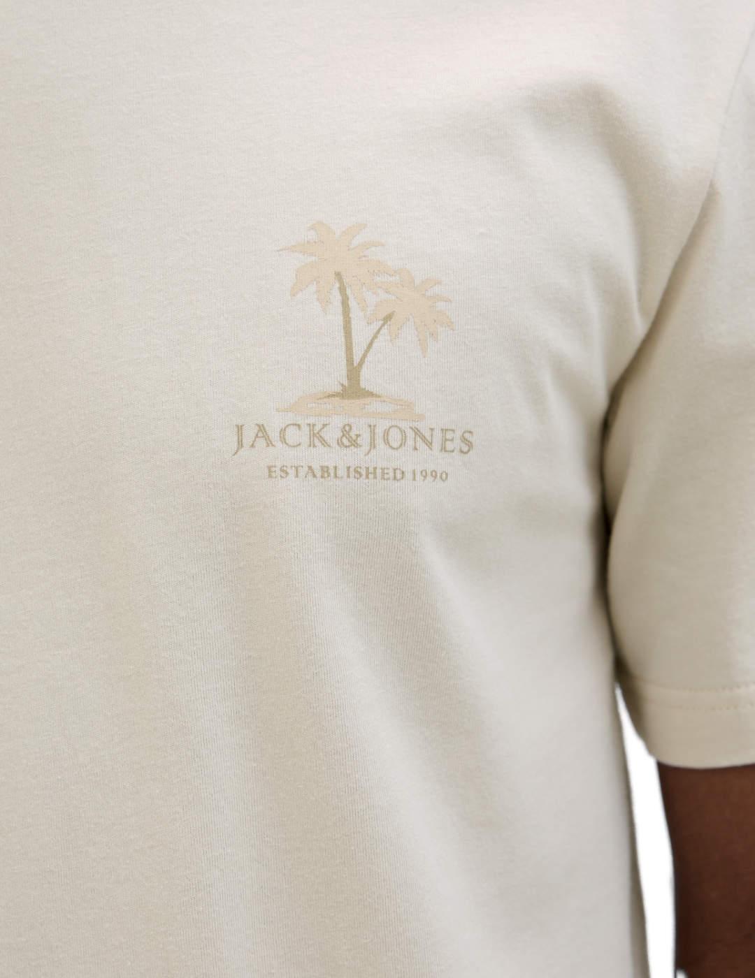 Camiseta Jack&Jones Summer beige manga corta para hombre