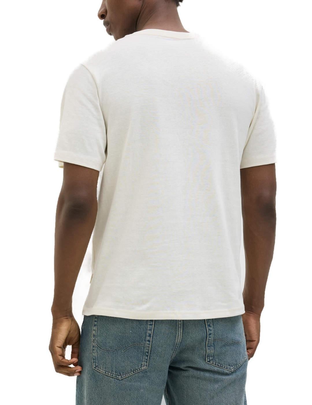 Camiseta Jack&Jones Almeria blanca manga corta para hombre