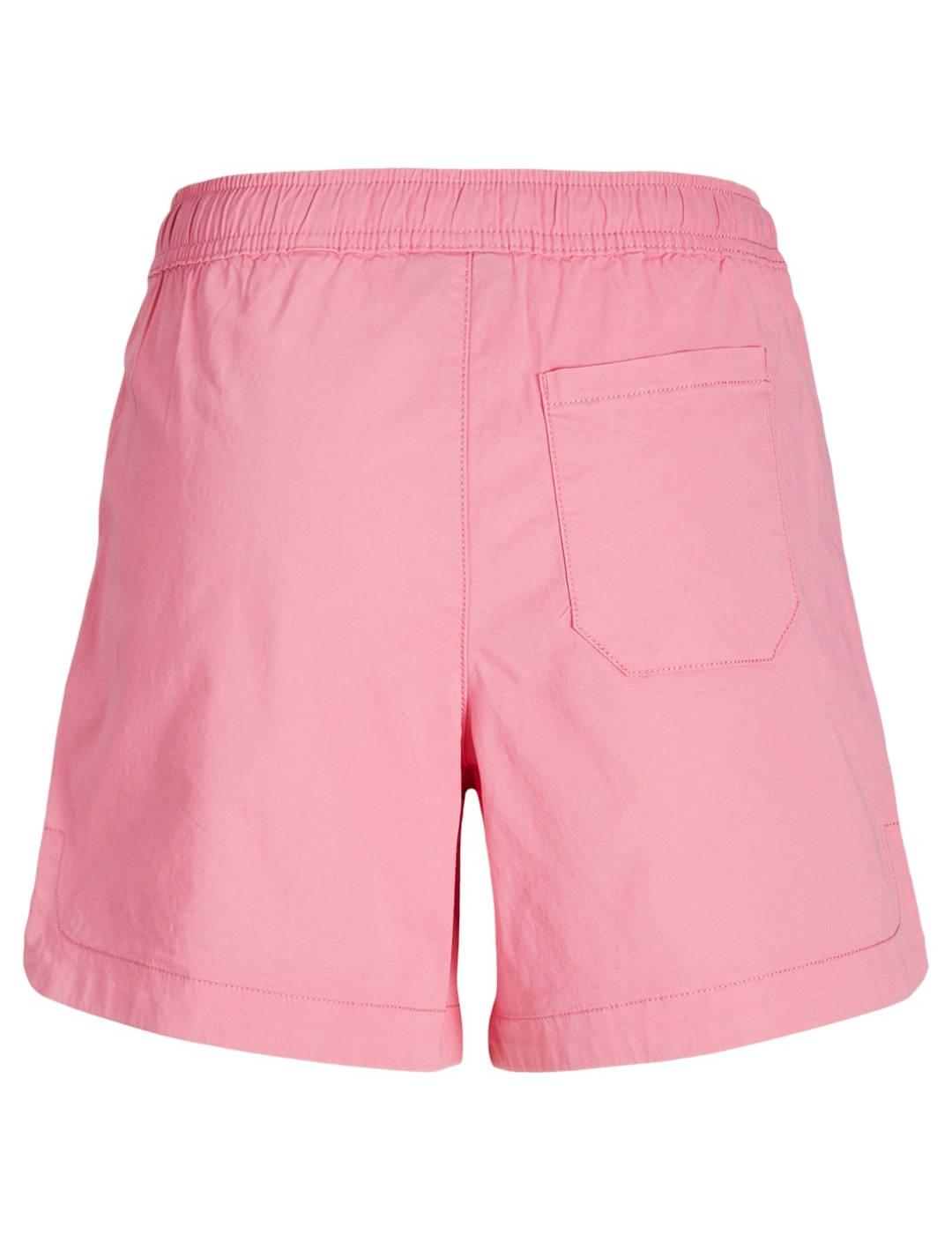 Short JJXX Mollie rosa chicle cintura elástica para mujer