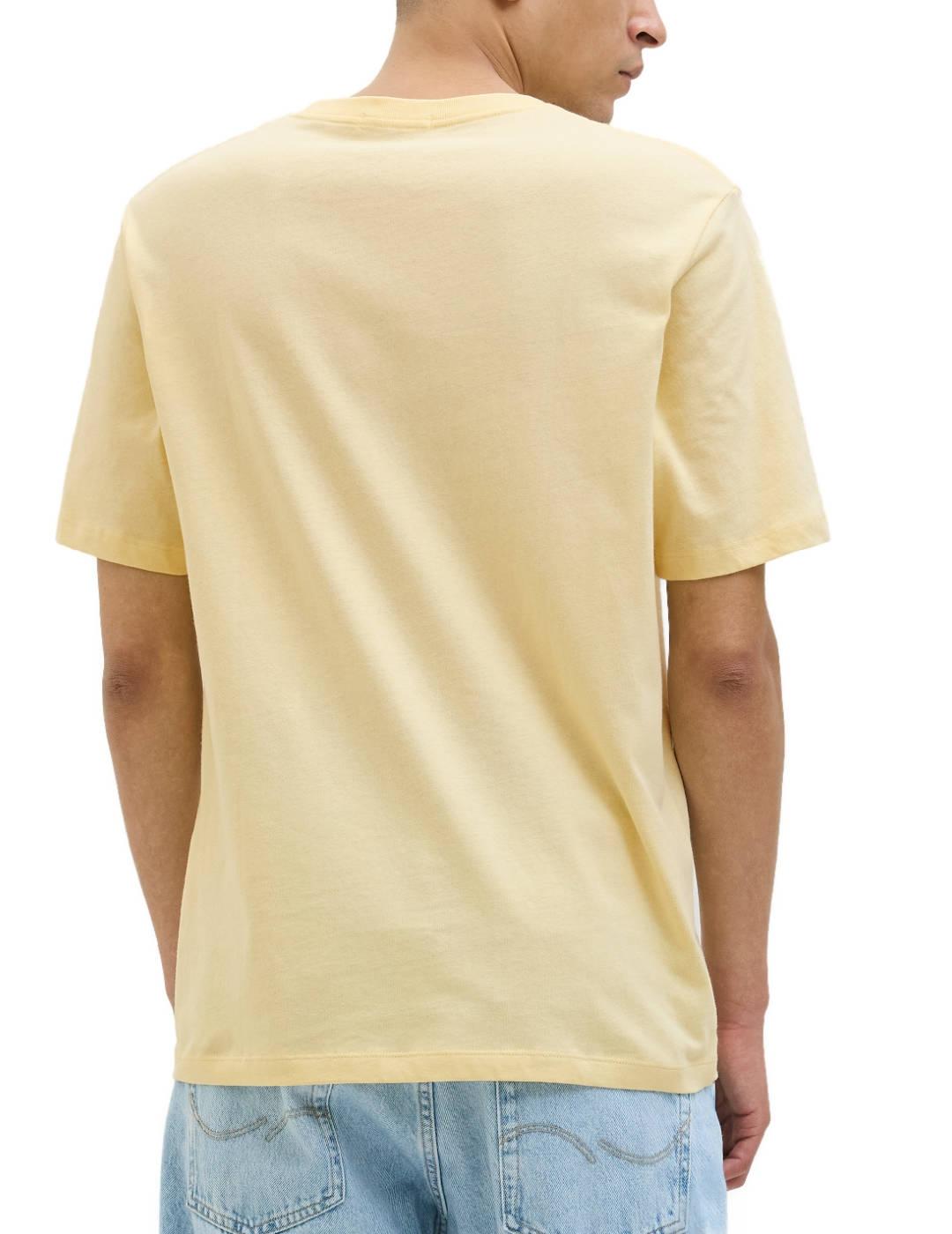 Camiseta Jack&Jones Canggu amarilla manga corta para hombre