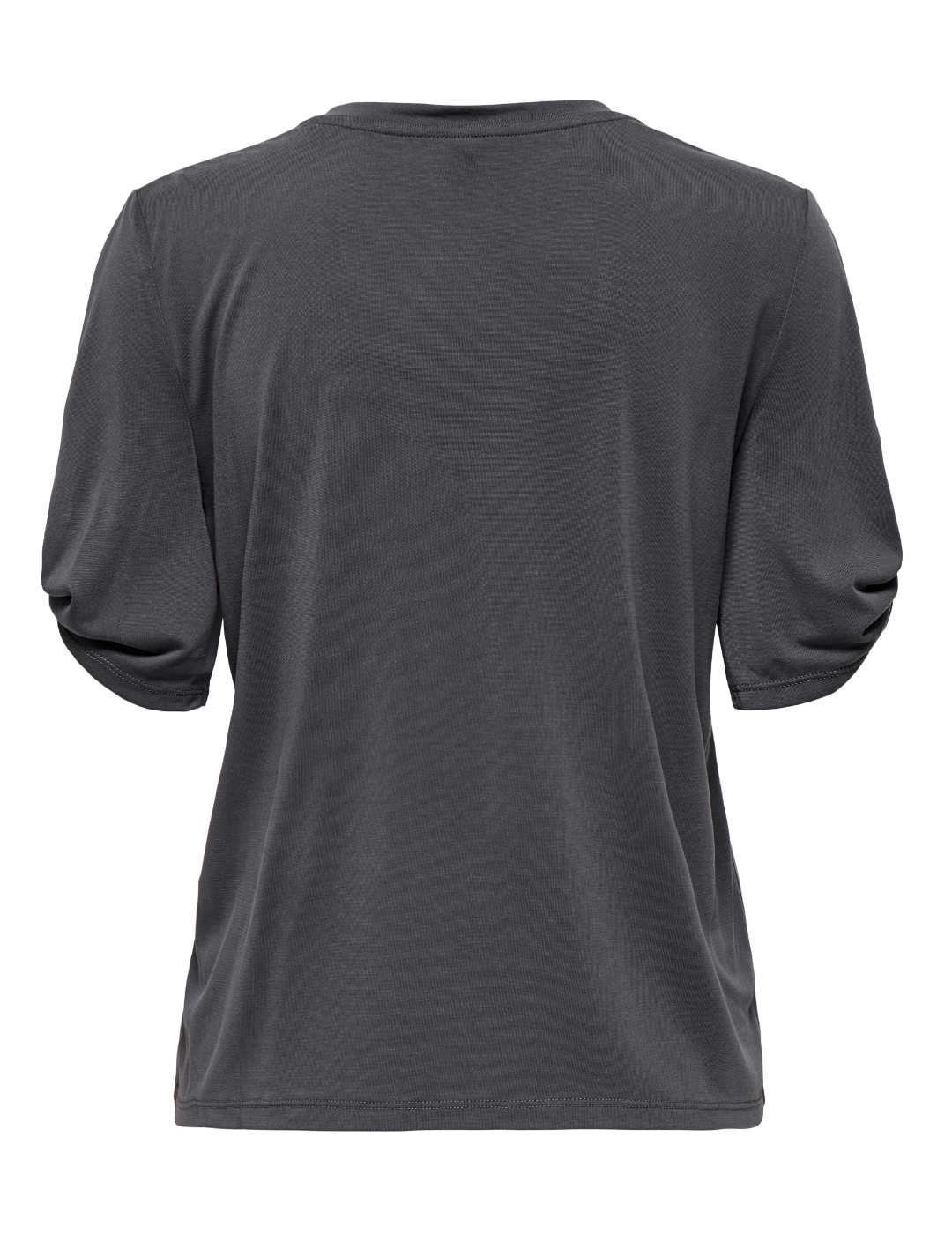 Camiseta Only Free gris oscuro vibes manga corta para mujer