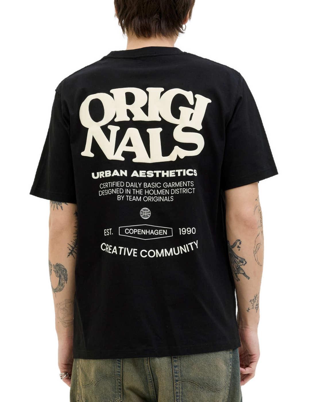 Camiseta Jack&Jones Tavira negra manga corta para hombre