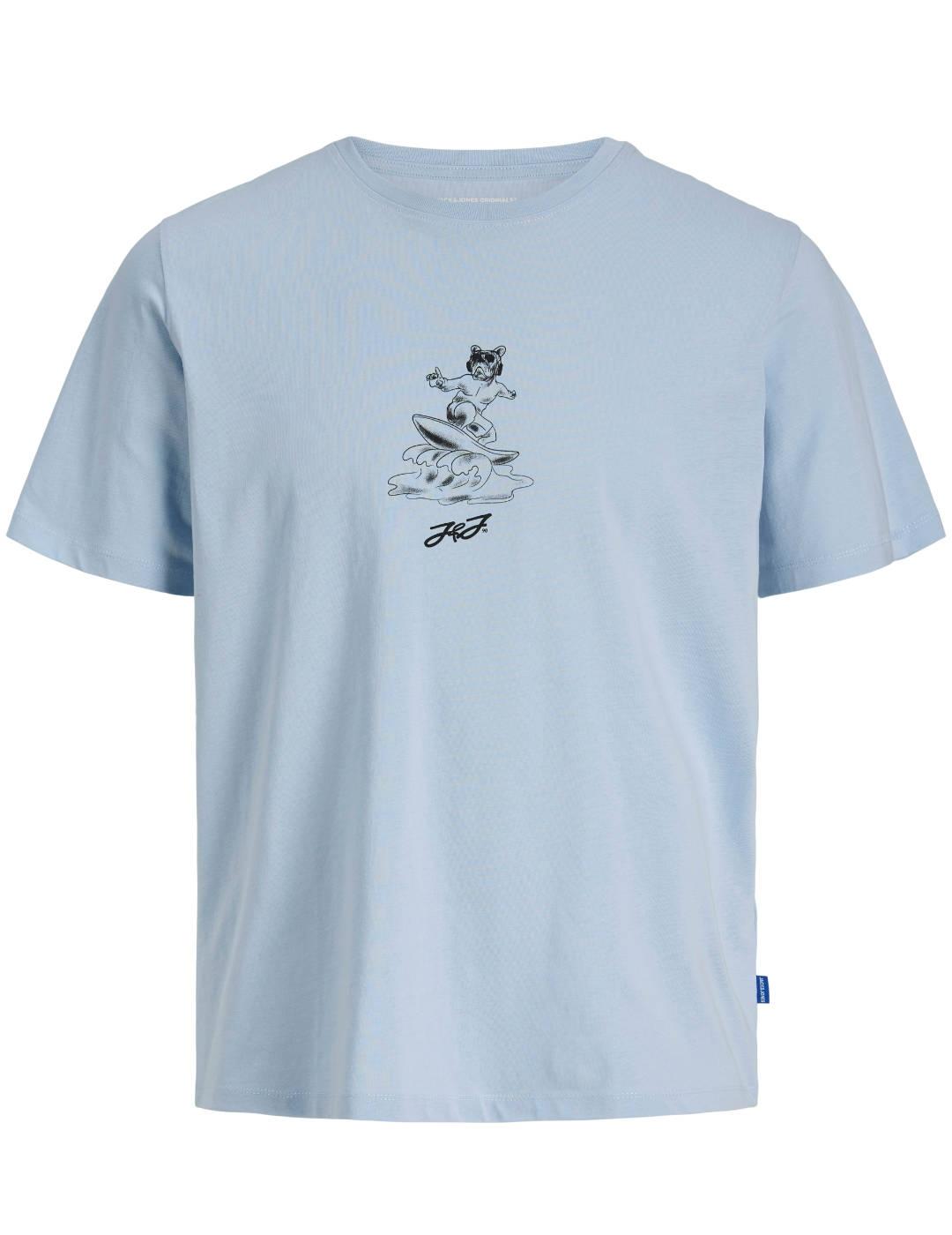 Camiseta Jack&Jones Relax azul claro manga corta para hombre