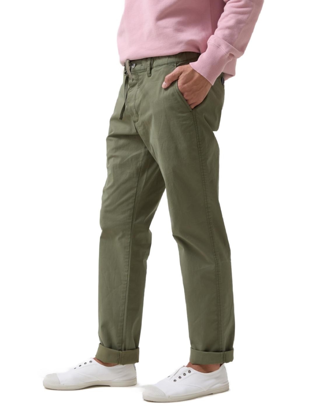 Pantalón Altonadock verde estilo chino cordón para hombre