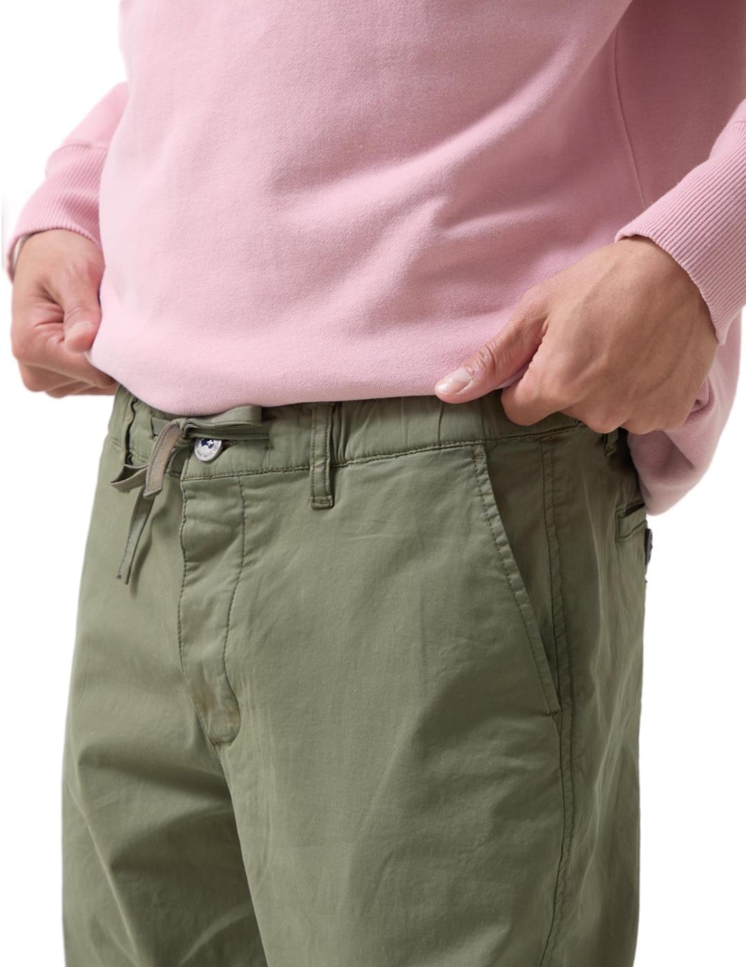 Pantalón Altonadock verde estilo chino cordón para hombre