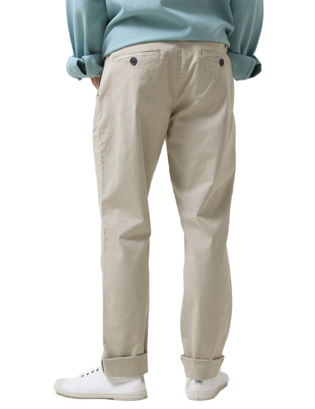 Pantalones Altonadock beige estilo chino cordón para hombre