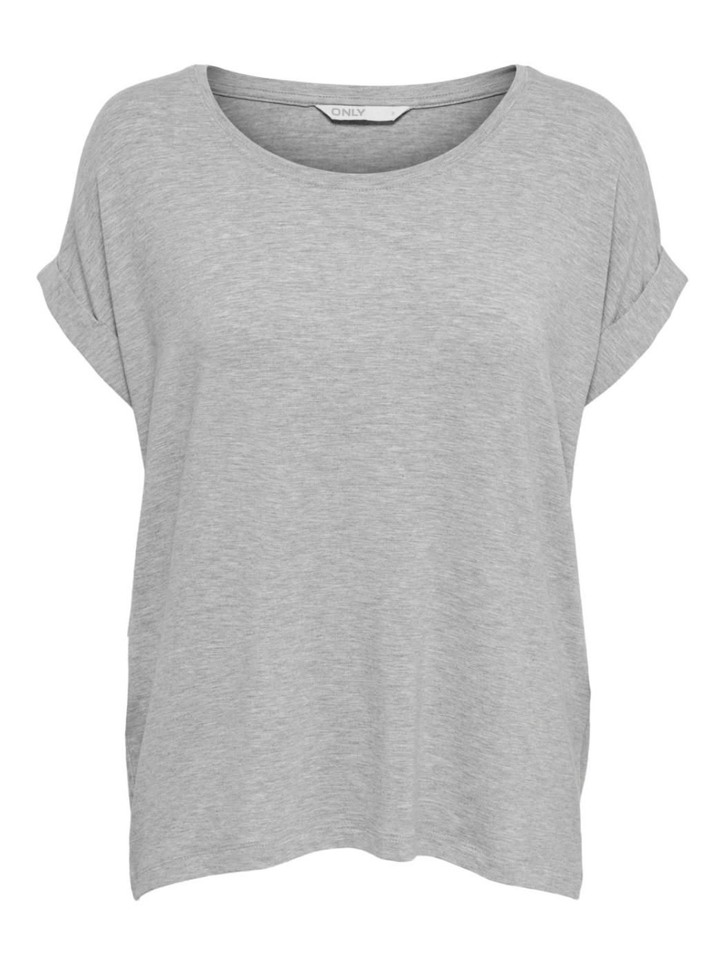 Camiseta Only Monster Noos gris manga corta para mujer
